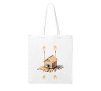YYHHAOFA Matchstick House Prints Woman Canvas Tote Bag Strong and durable for traveling, shopping, Daily One Size