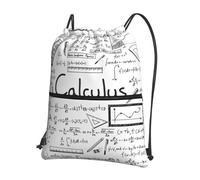 YYHHAOFA Math Geometry G alculus Prints Drawstring Zipper Backpack - Lightweight Gym Bag with Water-Resistant Fabric, Convenient Front Pocket & Adjustable Straps for Travel