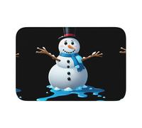YYHHAOFA Melting Snowman Pattern Crystal Velvet Lock Edge Floor mat, Bedroom Carpet, Parlor, Dormitory Home Decoration