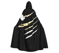 YYHHAOFA Meteor hits the moon Printed Adult Hooded Cloak is a super large, comfortable, and durable Halloween hooded poncho