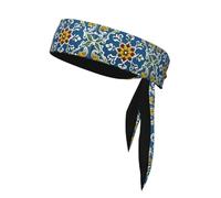 YYHHAOFA Mexican Ceramic Tile Printed Sports headscarf, sweat absorbing and breathable, motion headband, double-sided kerchief