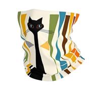 YYHHAOFA Mid-Century Modern Art Cat Prints Performance Headwear - Ultra Soft Polyester Microfiber Sports Towel Unisex Multifunctional Bandana For Hiking Surfing Skiing And More