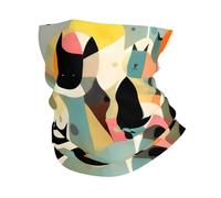 YYHHAOFA Mid-Century Modern Art Cat Prints Performance Headwear - Ultra Soft Polyester Microfiber Sports Towel Unisex Multifunctional Bandana For Hiking Surfing Skiing And More