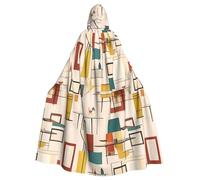 YYHHAOFA Mid Century Modern Prints Hooded Cloak - Long Cozy Cape for Cosplay & Halloween