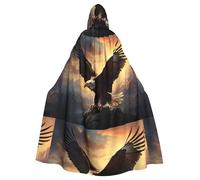 YYHHAOFA Mighty eagles Prints Halloween Adult Hooded Cloak is a super large, comfortable, and durable cloak designed for adults