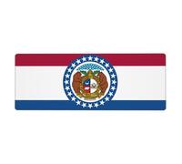 YYHHAOFA Missouri State Flag Pattern Extra Large Mouse pad Mousepad Computer Office Gaming Keyboard Thickened Version 12x31.5in