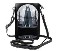 YYHHAOFA Moon Leader Pattern Small Leather Women'S Crossbody Flip Phone Bag, Waterproof And Durable