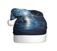 YYHHAOFA Moonlight on the glass Pattern Christmas Hat for Adult Making It a Fun and Durable Gift for Men and Women