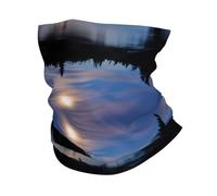 YYHHAOFA Moonlit Canoe River Prints Active Head Wrap - Seamless, Quick-Drying Neck Gaiter for Outdoor Adventures & Stylish Everyday Wear