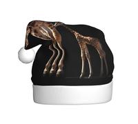 YYHHAOFA Mother and baby giraffe Pattern Christmas Hat for Adult Making It a Fun and Durable Gift for Men and Women