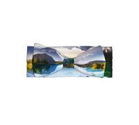 YYHHAOFA Mountain Lake View Sunny Day Nature Prints Baby Bow Throw - Soft & Stretchy Nylon-Spandex Headband for Newborns 0-6 Months - Ideal Shower Gift