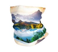 YYHHAOFA Mountain Lake View Sunny Day Nature Prints Performance Headwear - Ultra Soft Polyester Microfiber Sports Towel Unisex Multifunctional Bandana For Hiking Surfing Skiing And More