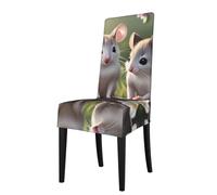 YYHHAOFA Mouse in Love Printed dining chair cover is easy to disassemble and made of high resilience fabric that is wear-resistant