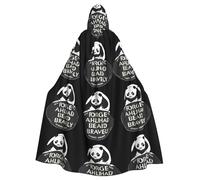 YYHHAOFA Moving Forward Pattern Halloween Adult Hooded Cape Men'S And Women'S Clothing Mantle Role-Playing