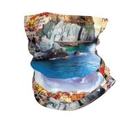 YYHHAOFA Multifunctional sports headscarf Cinque Terre scenery Pattern sweat-absorbent and breathable, suitable for cycling and fitness