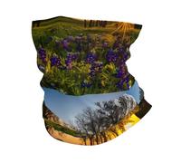 YYHHAOFA Multifunctional sports headscarf Lavender Meadow at Sunset Spring Pattern sweat-absorbent and breathable, suitable for cycling and fitness