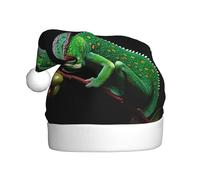 YYHHAOFA Mysterious Chameleon Pattern Christmas Hat for Adult Making It a Fun and Durable Gift for Men and Women