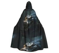 YYHHAOFA Mysterious crocodile Printed Adult Hooded Cloak is a super large, comfortable, and durable Halloween hooded poncho