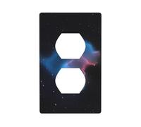 YYHHAOFA Nebula in The Starry Sky Printed Double Socket Wall Panel Decorative is Durable and Suitable for Socket Light Switch Accessories 4.5x2.76in