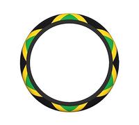 Yyhhaofa Neoprene Steering Wheel Cover - Elastic, Easy to Install, Fits Most Vehicles - Durable Jamaica Flag Picture