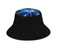 YYHHAOFA Neuron Extensions Picture Reflective Bucket Hat Men's and Women's Casual Outdoor Black