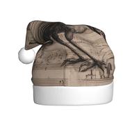 YYHHAOFA Nightingale Notes Picture Christmas Hat for Adult for men and women clothing headband for festive occasions