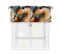 YYHHAOFA No Rule Model Printed Short Curtains with Valance Rod 54x18in - Curtain Valance Kitchen Bathroom Laundry Room Studio - Home Decor