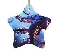 YYHHAOFA octopuses Picture Holiday indoor Christmas decoration pentagram ceramic durable party gift