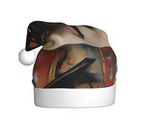 YYHHAOFA Oil Piano Pattern Christmas Hat for Adult Halloween party usage