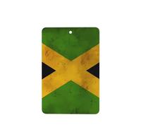 YYHHAOFA Old Jamaican Flag Prints Rectangle Car Air Fresheners Cards Set of 6 Pieces : Hanging Scented Cards for bedroom Bathroom Car Interior Decor