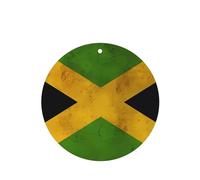 YYHHAOFA Old Jamaican Flag Prints Round Shape Car Air Fresheners Cards Set of 6 Pieces : Hanging Scented Cards for bedroom Bathroom Car Interior Decor
