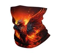 YYHHAOFA Orange Red Phoenix Prints Performance Headwear - Ultra Soft Polyester Microfiber Sports Towel Unisex Multifunctional Bandana For Hiking Surfing Skiing And More