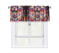 YYHHAOFA Origami Paper Cranes Prints 54x18in Curtain Valance - Durable Peach Skin Polyester Kitchen Layer with Light Filtering Floral & 3" Rod Pocket