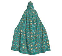 YYHHAOFA Otters In Love Printing Halloween Adult Hooded Cape Cloak For Role-Playing, Stage Costumes, Parties Easy Care