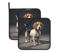 YYHHAOFA ovely Pet Dog Beagle Picture Square Insulated Pot Set of 2 Holder Heat Resistant Kitchen Mats Anti-scalding and Heat Insulation 8x8 in
