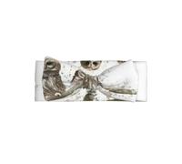 YYHHAOFA Owl on The Tree Branch Prints Baby Bow Throw - Soft & Stretchy Nylon-Spandex Headband for Newborns 0-6 Months - Ideal Shower Gift