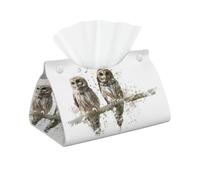 YYHHAOFA Owl on The Tree Branch Prints High-grade Long Tissue Box Cover