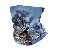 YYHHAOFA Owl Sitting Tree Fence Prints Active Head Wrap - Seamless, Quick-Drying Neck Gaiter for Outdoor Adventures & Stylish Everyday Wear