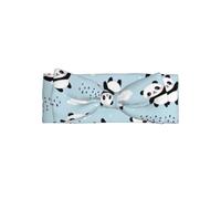 YYHHAOFA Panda cloud Prints Baby Bow Throw - Soft & Stretchy Nylon-Spandex Headband for Newborns 0-6 Months - Ideal Shower Gift