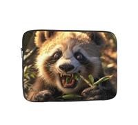 YYHHAOFA Panda Eating Bamboo Picture Portable Laptop Sleeve Case - Shockproof Portable Laptop Sleeve Bag 10 inch for Men and Women Business Travel, Office Daily Use
