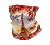 YYHHAOFA Paris Eiffel Tower with Autumn Leaves Prints Multifunctional Sport Headband Soft Polyester Stretchy Seamless Design For All Sports Activities