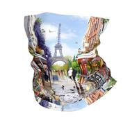 YYHHAOFA Paris Street Scene Eiffel Tower Prints Performance Headwear - Ultra Soft Polyester Microfiber Sports Towel Unisex Multifunctional Bandana For Hiking Surfing Skiing And More
