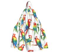 YYHHAOFA Parrot Collection Printing Halloween Adult Hooded Cape Cloak No Zipper, Comfortable For Costume Parties