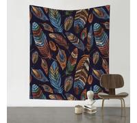 YYHHAOFA Peacock feather Prints 60x51in Wall Tapestry - Durable Polyester Throw Blanket for Dorm Decor, Beach Picnics & Versatile Room Layering