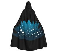 YYHHAOFA Pearls On The Seabed Printing Halloween Adult Hooded Cape Cloak No Zipper, Comfortable For Costume Parties