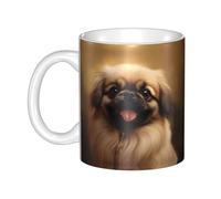YYHHAOFA Pekingese Dog Prints mug ceramic Mugs for cappuccino, latte, cereal, yogurt, milk, hot or cold drinks Micro-wave oven