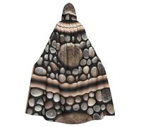 YYHHAOFA Petoskey Stone Pattern Halloween Adult Hooded Cape Men'S And Women'S Clothing Mantle Role-Playing
