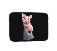 YYHHAOFA Piglet Building a Wall Picture Portable Laptop Sleeve Case - Shockproof Portable Laptop Sleeve Bag 15 inch for Men and Women Business Travel, Office Daily Use