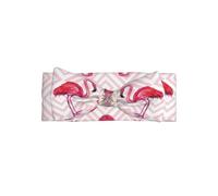 YYHHAOFA Pink Flamingo Pineapple Prints Baby Bow Headband: Soft & Stretchy Newborn Throw for Pictures & Baby Showers - 0-6 Months
