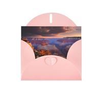YYHHAOFA Pink Greeting Card Beauty Grand Canyon Picture for Christmas, Children's Birthday, Valentine's Day, and Party Invitation